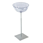 Azar Bowl Floor Display - 16" - Silver/Clear-Sold in Multiples of 1
