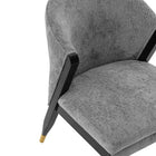 Manhattan Comfort Ola 21.46" Modern Chenille Upholstered Dining Chair - Grey-Unique Modern Back Legs that Extend to the Top Back Frame