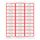 Geographics Red Foil Border Labels - 90 Pack-White paper with Red foil