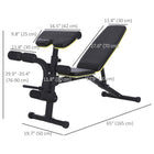 Soozier Adjustable Multi-Functional Weight Bench-Made with high grade steel and scratch resistant powder-coated finish
