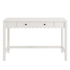 Modway Emmeline 47.64" 1-Drawer Scallop Writing Desk - White-7