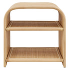 Modway Eve Curved Natural Rattan Side Table - Natural-Fully Assembled
