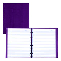 Blueline MiracleBind Hardcover Notebook - 11" L x 9-1/16" W - Grape - 150 Pages-Twin-wire binding with hard lizard-like cover