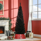 HOMCOM 6' Artificial Christmas Tree - Black-Realistic branches give a full and lush look to the tree 