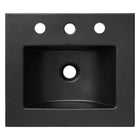 Modway Cayman 18" Bathroom Sink - Black-Integrated Countertop