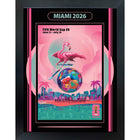 Miami 2026 FIFA World Cup - Photoglass Framed - 20" x 26"-Officially licensed FIFA World Cup 2026 host city poster
