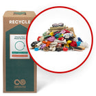 TerraCycle Bedroom Separation - Zero Waste Box - Large-Recycle use this box to recycle non-organic waste generated in your bedroom that does not have a municipal recycling solution. This includes baby gear, books and magazines, eyewear, jewellery, cleaning accessories, fabrics and clothing, interior home furnishings, paper packaging, personal care accessories, pet products (non-food), plastic packaging, shoes, media storage, and toys.