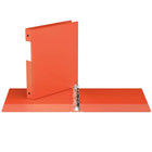 Davis Group Premium Economy Binder - Round Ring - 1" - Orange - 6 Pack-1"