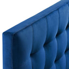 Modway Lily Biscuit Tufted Performance Velvet Queen Headboard - Navy-Dense Foam Padding