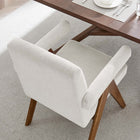 Modway Lyra Fabric Dining Room Chair - Ivory - 2 Pack-Dense Foam Padding