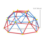 Outsunny Geometric Dome Climber with Rust UV-Resistant Steel - 72"-Outdoor-worthy surfaces sanction sun-soaked scaling season after season 