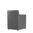 Manhattan Comfort Anna Square 22.83" Modern Faux Leather Upholstered Dining Armchair - Pewter - Set of 2-Delivered to you Fully Assembled! No Assembly Required