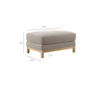 Modway Roscoe Fabric Ottoman - Pewter-Mélange Chenille Fabric