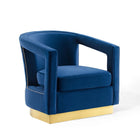 Modway Frolick Performance Velvet Armchair - Navy-Glam Deco Armchair