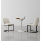 Manhattan Comfort Serena 23.62" Modern Faux Leather Upholstered Dining Chair - Cream-Upholstered in Beautiful Faux Leather with High Density Foam Filled Padding