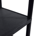 Luxor ENDURA 34" H Three-Tier Utility Cart - 24" W x 18" D - Black-The black finish provides a professional appearance suitable for multiple work environments