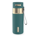 Contigo AutoSeal Insulated Stainless Steel Water Bottle with Carrying Strap - 16 oz (473 ml)-Autoseal lid: Press to sip, then release to seal