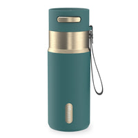 Contigo AutoSeal Insulated Stainless Steel Water Bottle with Carrying Strap - 16 oz (473 ml)-Autoseal lid: Press to sip, then release to seal