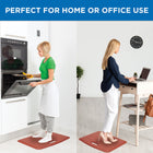 Mount-It! Anti-Fatigue Mat - 18" x 22" - Red-Shock absorption reduces pain and fatigue in your feet and legs while standing