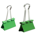 JAM Paper Colourful Binder Clips Assortment - Medium & Large - Green - 27 Pack-Sizes: Medium 1.25 inch (32mm) & Large 1.6 inch (41mm) | Easily spring back into shape when removed