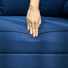 HOMCOM 56" Loveseat Sofa with Cushions and Pillows - Blue-Eucalyptus wood frame and steel legs for reliable strength