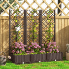 Outsunny Plastic Raised Garden Bed with Trellis - 47" x 16" x 48" -Ample planting space, great for both indoor and outdoor settings
