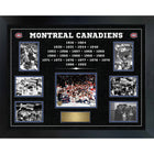 Montreal Canadiens Stanley Cup Dynasty Collage - Framed Print - 39" x 30"-Premium print framed