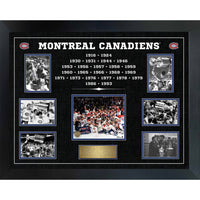 Montreal Canadiens Stanley Cup Dynasty Collage - Framed Print - 39" x 30"-Premium print framed