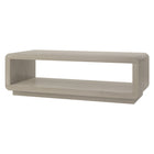 Hudson&Canal Lonni 47" Wide Rectangular Coffee Table - Alder White-Tabletop and lower shelf feature a weight capacity each of 50 lbs