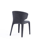 Manhattan Comfort Conrad 20.47" Mid-Century Modern Woven Tweed Upholstered Dining Chair - Black - Set of 2-Delivered to you Fully Assembled! No Assembly Required