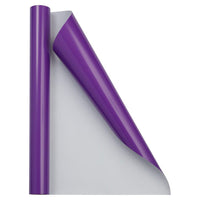 JAM Paper Glossy Wrapping Paper - 17" x 18' - Glossy Purple - 2 Pack-Colour: Purple
