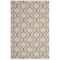 Modway Linza Wave Abstract Trellis Indoor/Outdoor Area Rug - 5 ft W x 8 ft L - Beige/Grey-Wave Abstract Trellis Area Rug