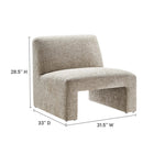 Modway Amita Chenille Upholstered Accent Chair - Khaki-Chenille Upholstery