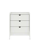 Manhattan Comfort Coney 27.55" Mid-Century Modern Dresser - White-Mid-Century Modern Dresser for Bedroom Use.
