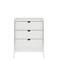 Manhattan Comfort Coney 27.55" Mid-Century Modern Dresser - White-Mid-Century Modern Dresser for Bedroom Use.