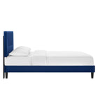 Modway Yasmine Channel Tufted Performance Velvet King Platform Bed - Navy-Reinforced Center Beam