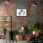 Sidney Crosby & Auston Matthews Overhead - Framed Canvas - 31" x 22"-Officially licensed by the NHL and NHLPA