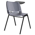 Flash Furniture Grey Ergonomic Shell Chair with Left Handed Flip-Up Tablet Arm-880 lb. Weight Capacity