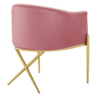Modway Savour Tufted Performance Velvet Accent Dining Armchair - Dusty Rose-Chair Weight Capacity: 300 lbs.