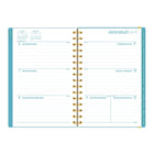 Mead 2026-27 Colour Pop Turquoise Weekly/Monthly Planner - Poly Cover with Bungee - 15+3 Months - 8½" x 6"  - Bilingual-Page size: 8-1/2" H x 5-1/2" W