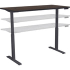 Motionwise 60" Electric Height Adjustable Standing Desk - Walnut-Dual powerful motor for smooth rising and lowering