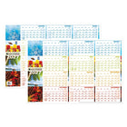 Day-Timer 2027 Flexible Erasable Seasonal Horizontal Wall Planner - 23-7/8" H x 36" W - Multicolour - Bilingual-Page size: 23-7/8" H x 36" W
