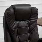 Vinsetto 7-Point Vibration Massage Office Chair with Swivel Wheels - Brown-Use massage with a wired remote control that you can store in the side pocket when not in use