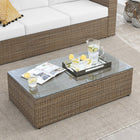 Modway Convene Outdoor Patio Coffee Table - Brown-Powder-Coated Aluminum Frame