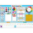 Ashley Productions Placemat Studio Smart Poly Early Learning Education Basics Learning Placemat - 13" x 19" - 10 Pack-Use with dry erase or water based markers and washable crayons