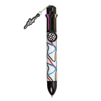 Pep Rally 8 Colour Ballpoint Pen - 0.7 mm - Pattern Power-8-in-1 multicolour ballpoint pen with 0.7mm ink