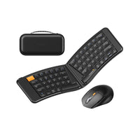ProtoArc Ergonomic Foldable Bluetooth Keyboard Combo-The wireless ergonomic mouse is designed with palm and thumb rest that provides better wrist support and keeps your hand in a natural position, effectively reduces the wrist strain and pain