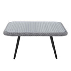 Modway Endeavor Outdoor Patio Wicker Rattan Square Coffee Table - Grey-Water and UV Resistant
