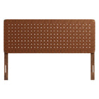 Modway Sparta Weave Vegan Leather Queen Headboard - Walnut Brown-Standing Design