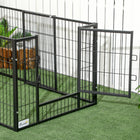 PawHut 6-Panel Heavy Duty Dog Playpen for Small Dogs - 59" x 24" -Door with a lock for easy in and out